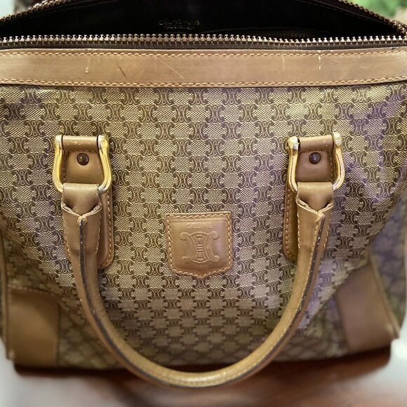 Authentic Celine Macadam Blason Pattern Boston Bag - Picture 1 of 4